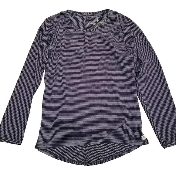 Royal Robbins Women's Striped Long Sleeve Top Size Large Blue Casual Travel Crew - Picture 1 of 6